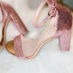 Sexy glitter pink high heels new never worn